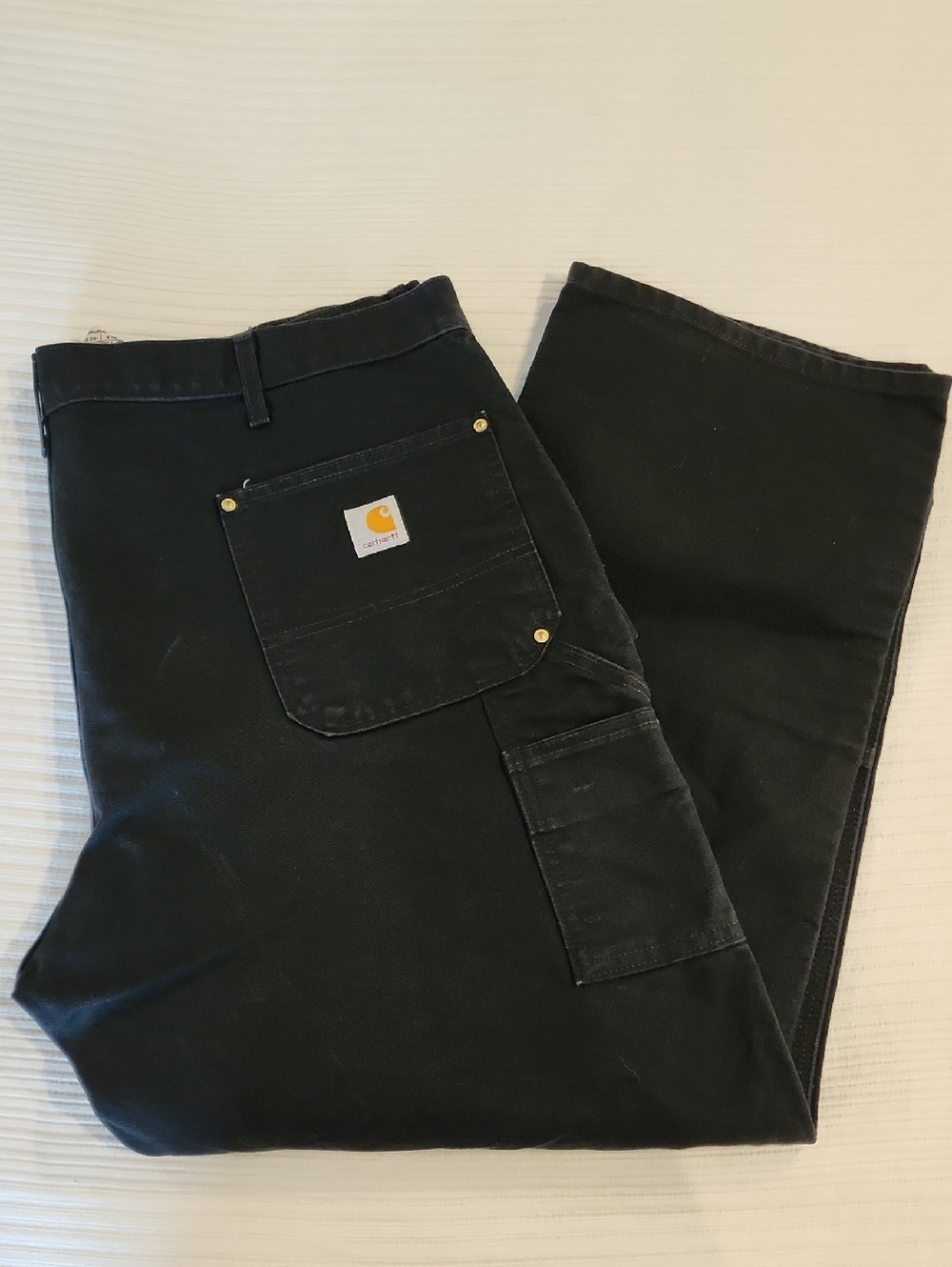 Carhartt Black Men's Carpenter Pants with Utility Pocket 42x30